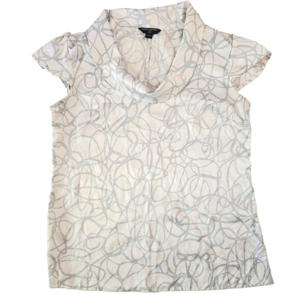 Banana Republic Petite Beige Gray Swirl Size PS Small - Picture 1 of 5